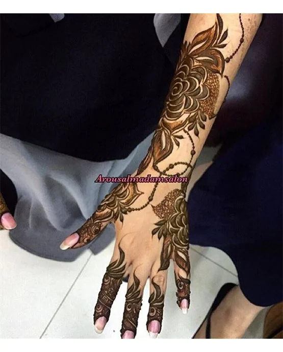 Classy Bangle Back Hand Mehndi Design Effect